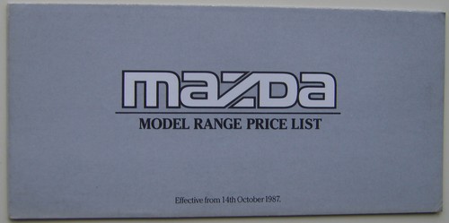 Mazda price list 1987 - , 626