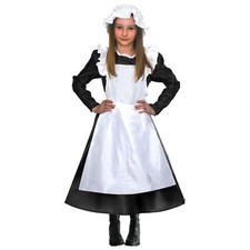 Child Victorian Maid Poor Girls Book Day Week New Fancy Dress Costume Kids 5-12