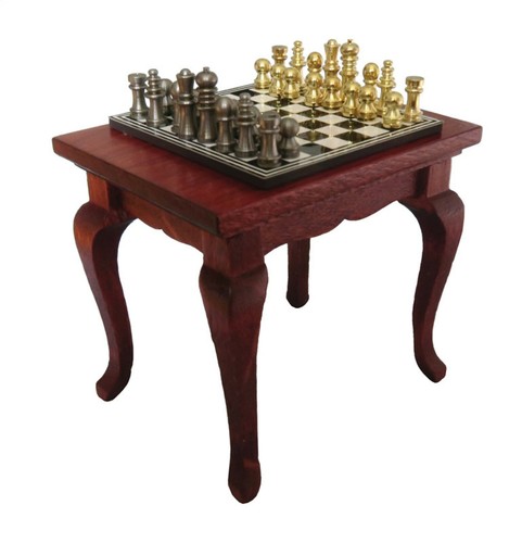 Dolls house metal chess - dolls,