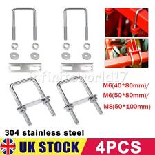 4 sets M6 M8 U Bolt Plates and Nuts Standard U-Bolts Stainless Steel 304 Trailer