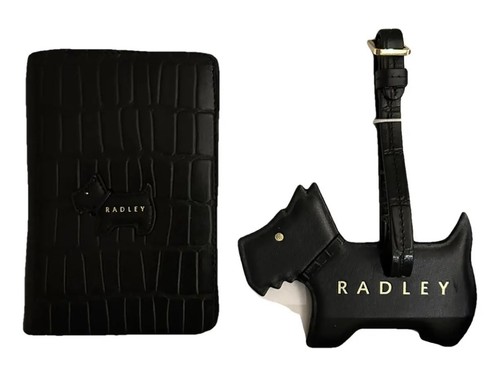 Radley black leather passport - radley,