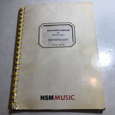 NSM Jukebox ESVI Instruction Manual Gem Series 180 079