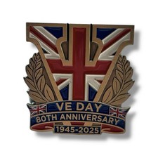 The VE Day 80th Anniversary Pin Badge - WW2 Memorabilia