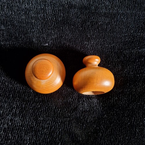 Pair vintage turned wooden - pair,