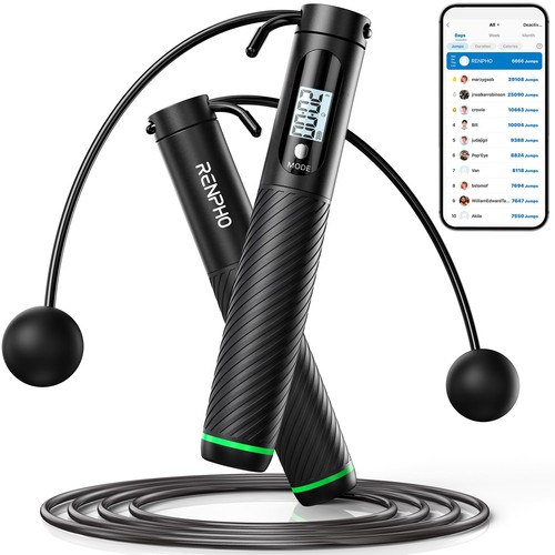 Renpho jump rope lcd display - jump,