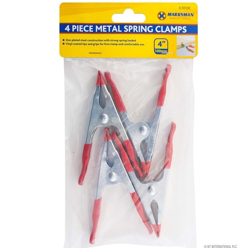 Metal spring clamps inch - 4x,