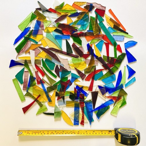 Stained glass offcuts - glass,