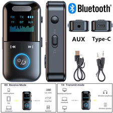 4-in-1 Rechargeable Wireless Bluetooth 5.4 Transmitter Receiver Audio 3.5mm Aux