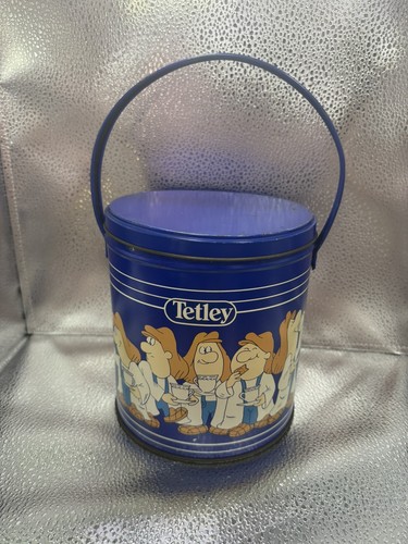 Vintage tetley tea folk tin - tea,