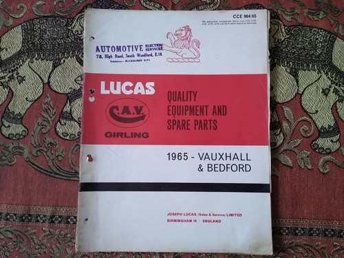 Lucas spare parts list 1965 - lucas,