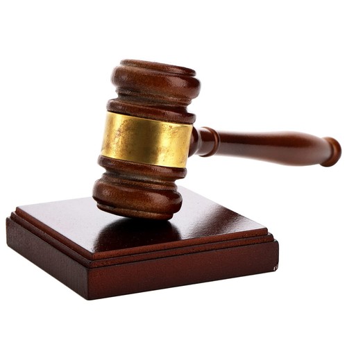 Brown wooden gavel and block - wooden,