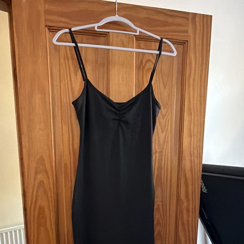 Women black full slip - black,