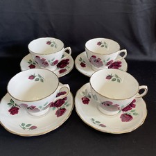 Royal Osborne Red Roses Set Of