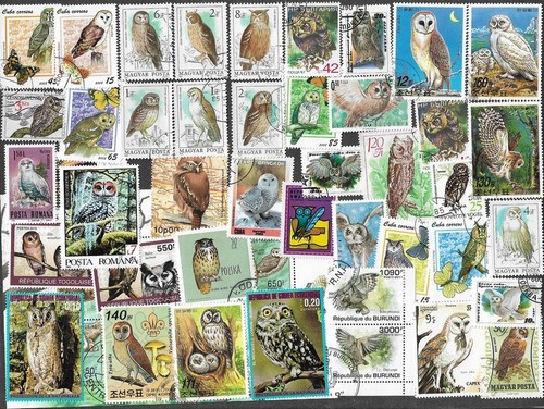 Owls stamps 100 - on,