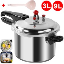 3/9 Litre Home Dual Handle aluminum Pressure Cooker Kitchen Catering Cookware UK