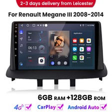 For Renault Megane III 2008-2014 Carplay Android14 Car Radio GPS SAT NAV 6+128GB