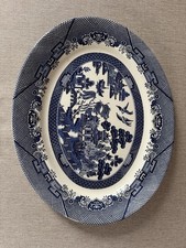 Churchill Blue Willow 14.5 Inch Dinner Serving Platter. Excellent Condition