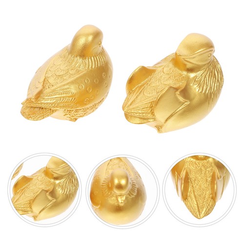 Mandarin duck pair statue - duck,