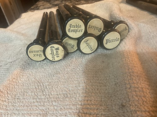 Antique pump organ pulls - antique,