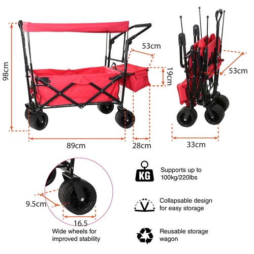 Pull along folding hand - folding,