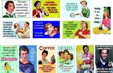 RETRO FRIDGE MAGNET  CHEEKY