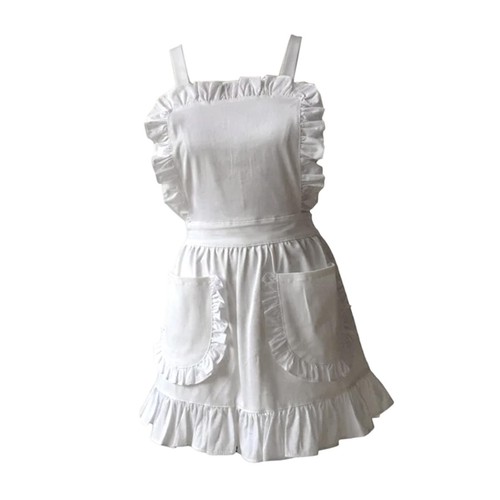 White ruffle maid - white,