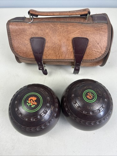 Vintage henselite lawn bowls - henselite,