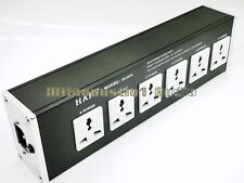hifi 6Outlet Power filter Strip mains Distributor AU EU UK US Plug Socket Output