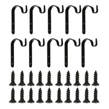 10X Metal Hanging Basket Brackets Garden Plant Hanger Hook Wall Garden Decor