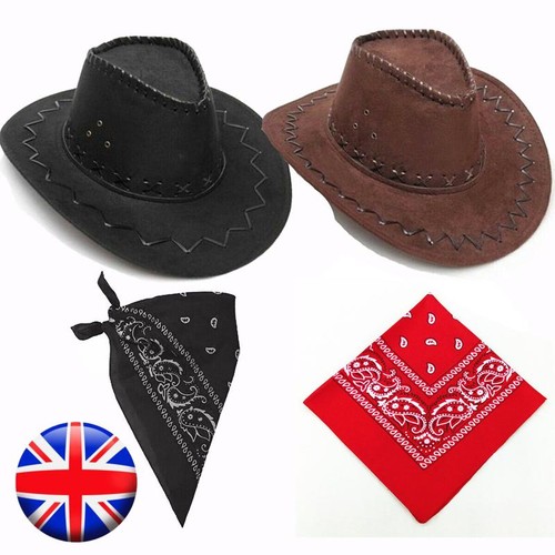 Cowboy hat and - hat, bandana