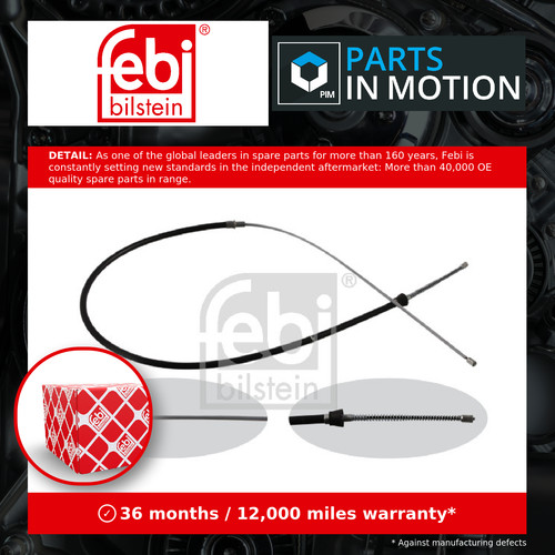 Handbrake cable rear left - left, or