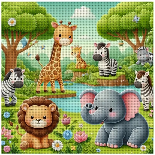 Printed cross stitch - stitch, kit