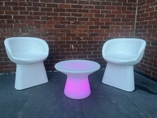 New Garden Store Capri 40 LED Coffee Table & 2 x Mallorca Seats