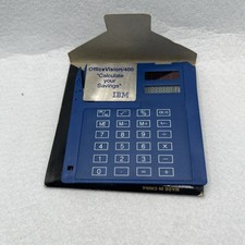 Vintage IBM Promo Solar-Powered Calculator Faux Floppy Disk Working