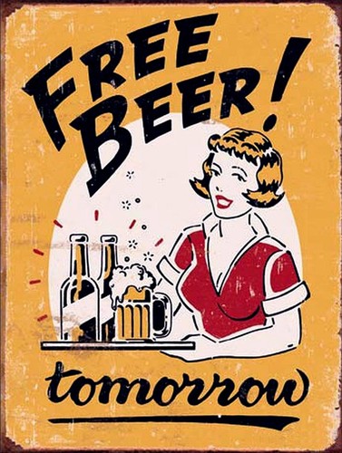 Free beer tomorrow retro - free,
