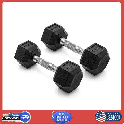 Cap barbell 10lb rubber hex - rubber,