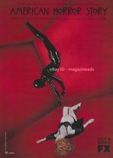 AMERICAN HORROR STORY 1-Page PRINT AD 2011 gimp suit pregnant woman in lingerie