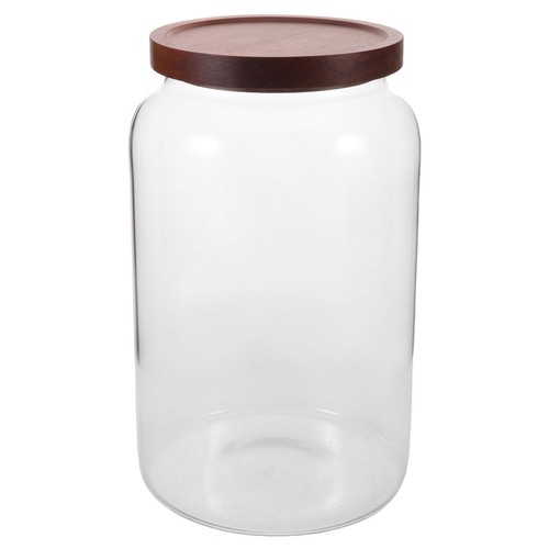 Large glass canister with - glass,