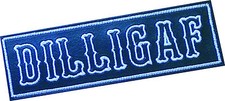 Faux Leather DILLIGAF Embroidered Patch Biker Triker