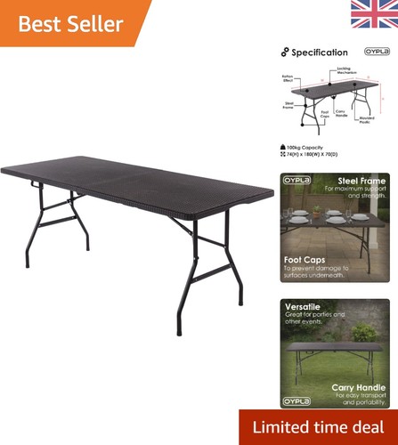 Powder coated 6ft folding - coated,
