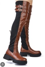 Cape Robbin Women's Over-The-Knee Boots - Block Heel Thigh High Dress Boots UK 7