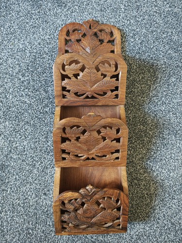 Hand carved wooden wall letter - carved,