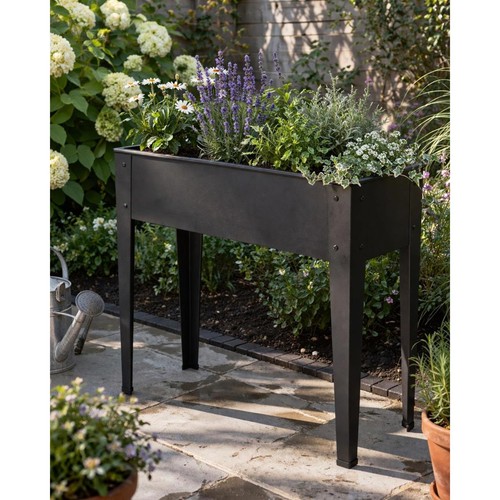 Metal raised garden bed 75cm - garden,