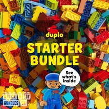 Lego DUPLO Starter Bundle 500g CLEANED Mixed Bricks + Minifigure - Free Postage
