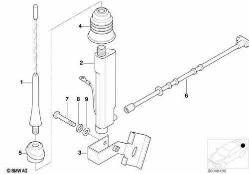 Bmw genuine exterior short rod - bmw,