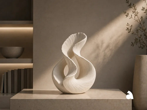 Twin flow sculpture modern - sculpture,