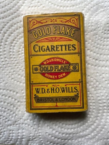 Gold flake cigarettes box - "gold,