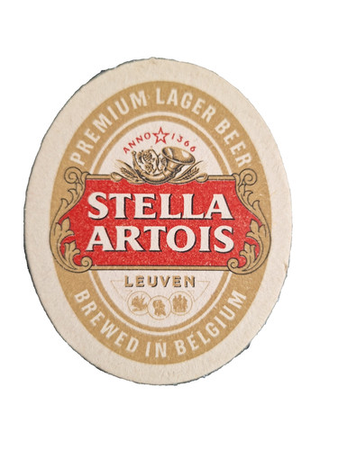 Stella artois beer mat - artois,