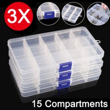3X Plastic 15 Compartment