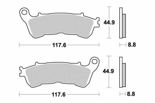 Front brake pads semi sintered - semi,